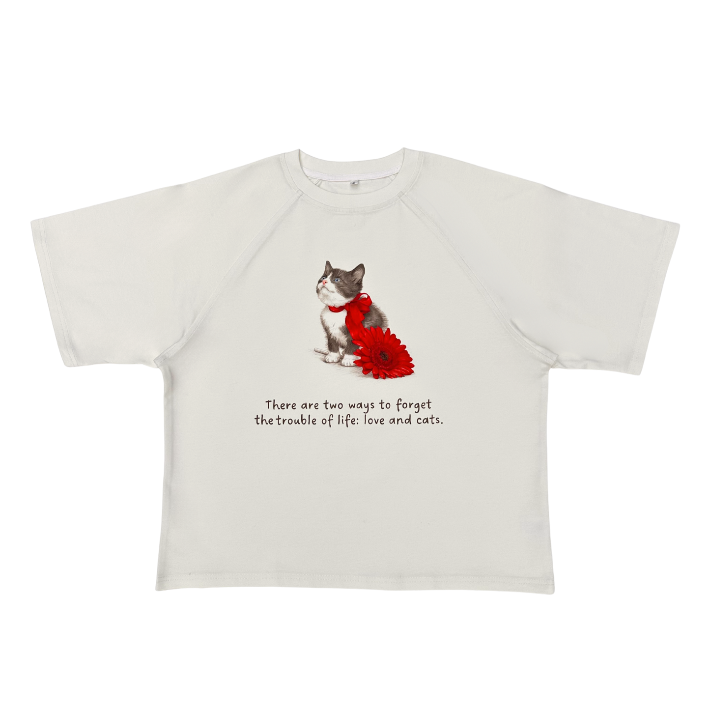 Women “Scarlet” Vanilla Cat Graphic Tee - MittyMau's Store