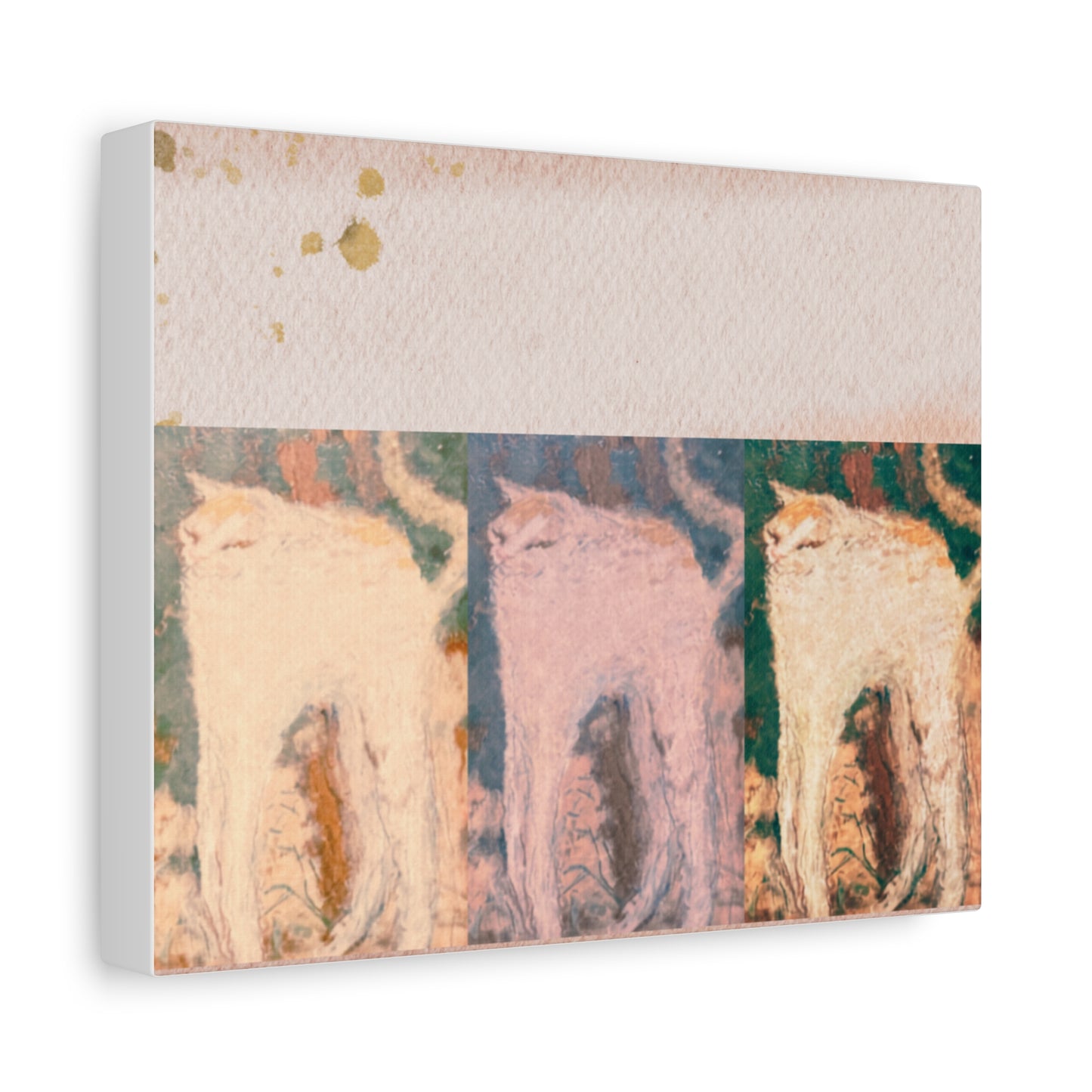 Pastel Pop Cats Matte Canvas Wall Art — Stretched 1.25"