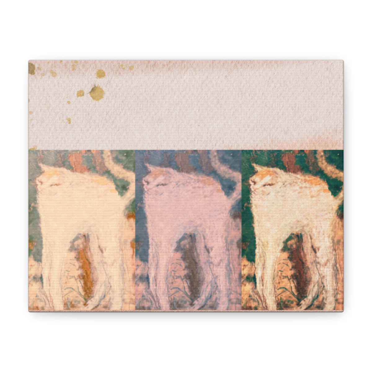 Pastel Pop Cats Matte Canvas Wall Art — Stretched 1.25"
