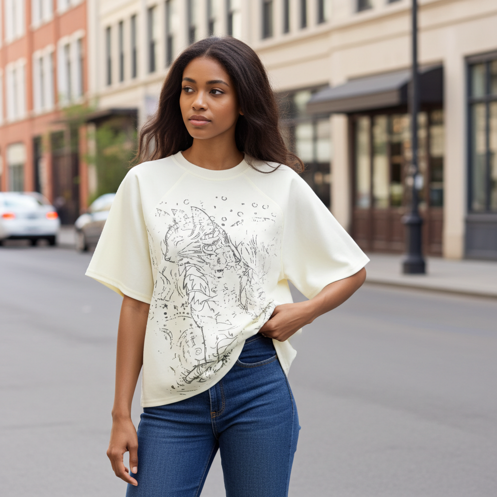 Women “Dream” Vanilla Cat Graphic Tee - MittyMau's Store