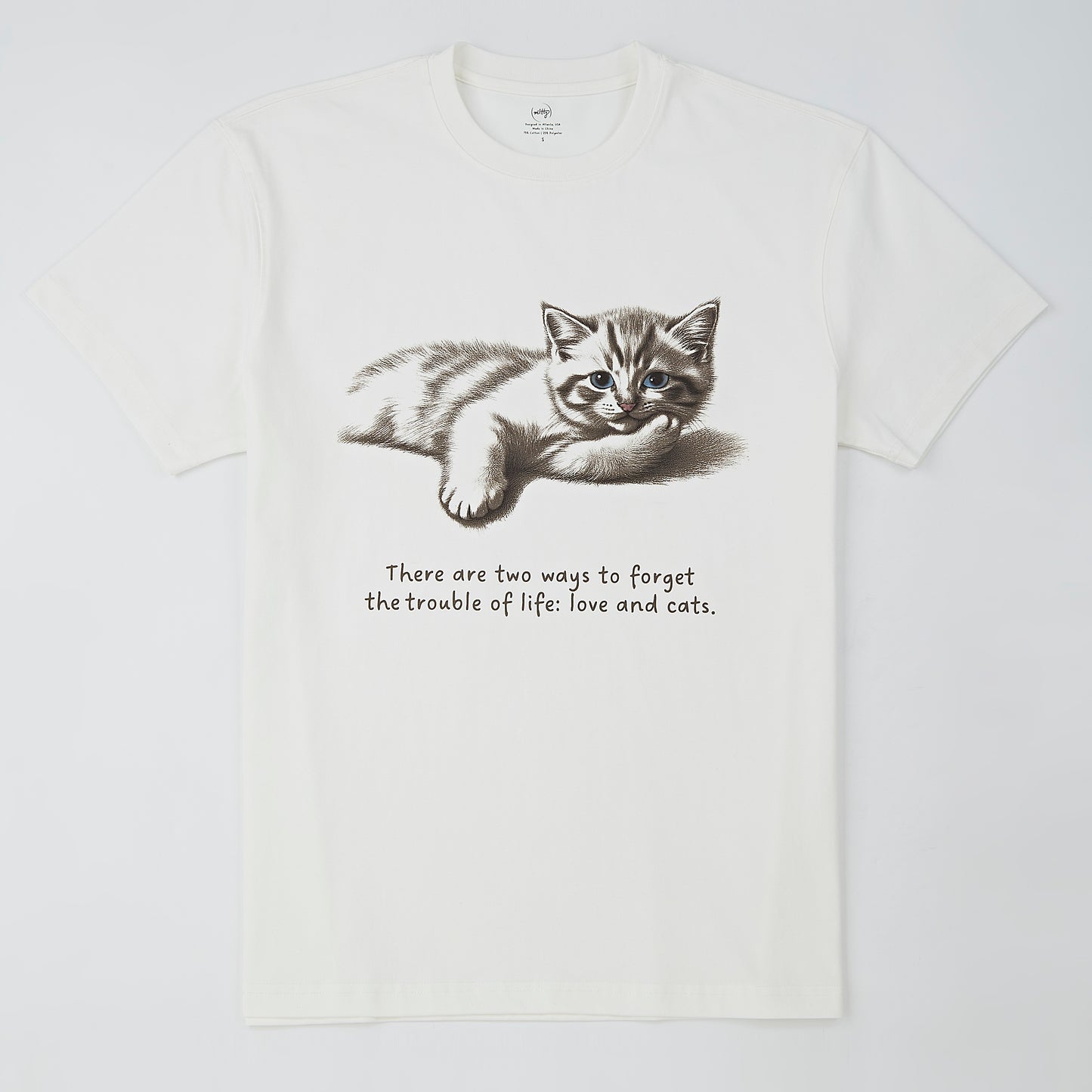 Unisex “Kitten” White Graphic Tee