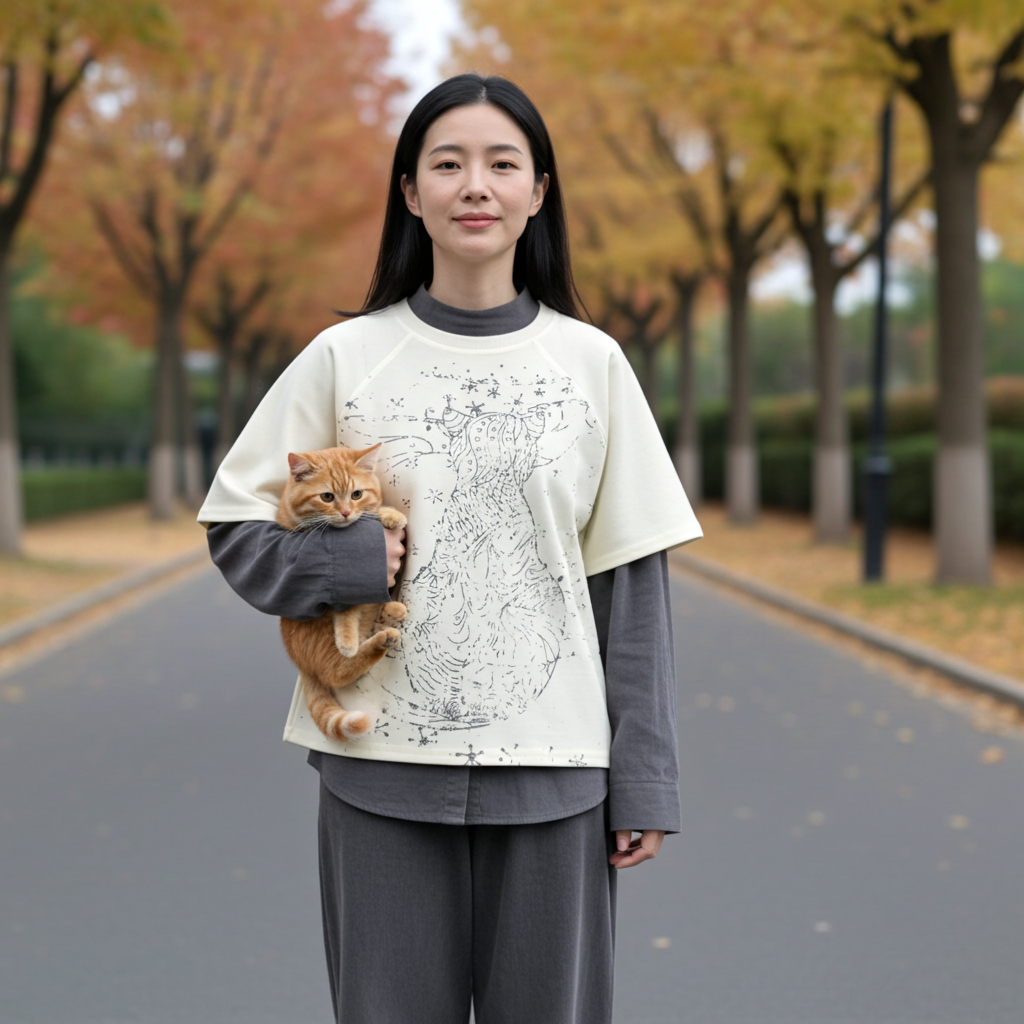 Women “Joy” Vanilla Cat Graphic Tee - MittyMau's Store